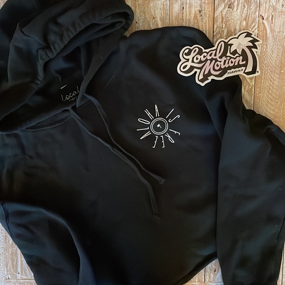 🌴Local Motion Hawaii Crop Hoodie & Sticker🌴~med - Picture 2 of 8
